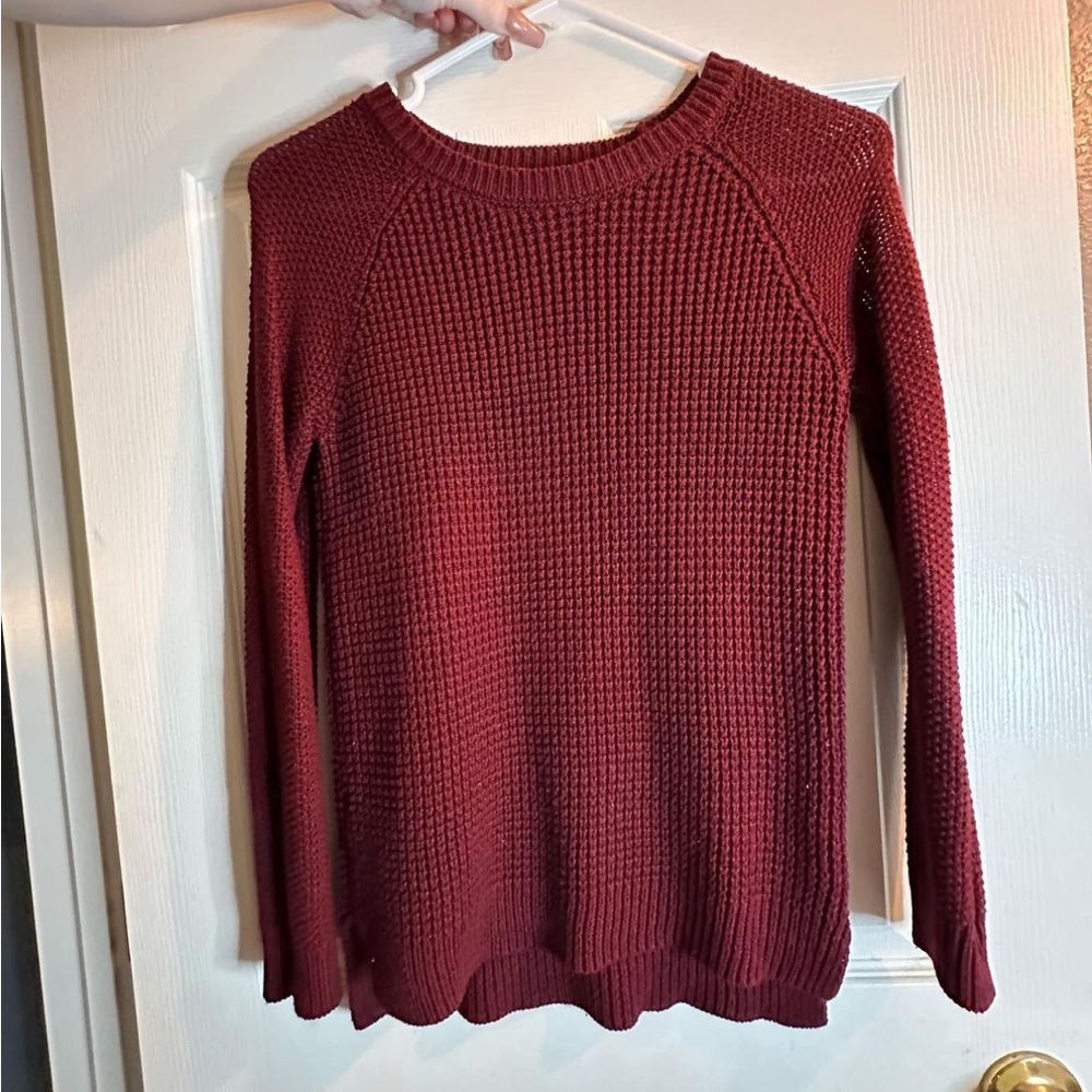 Knit maroon SO sweater oversized